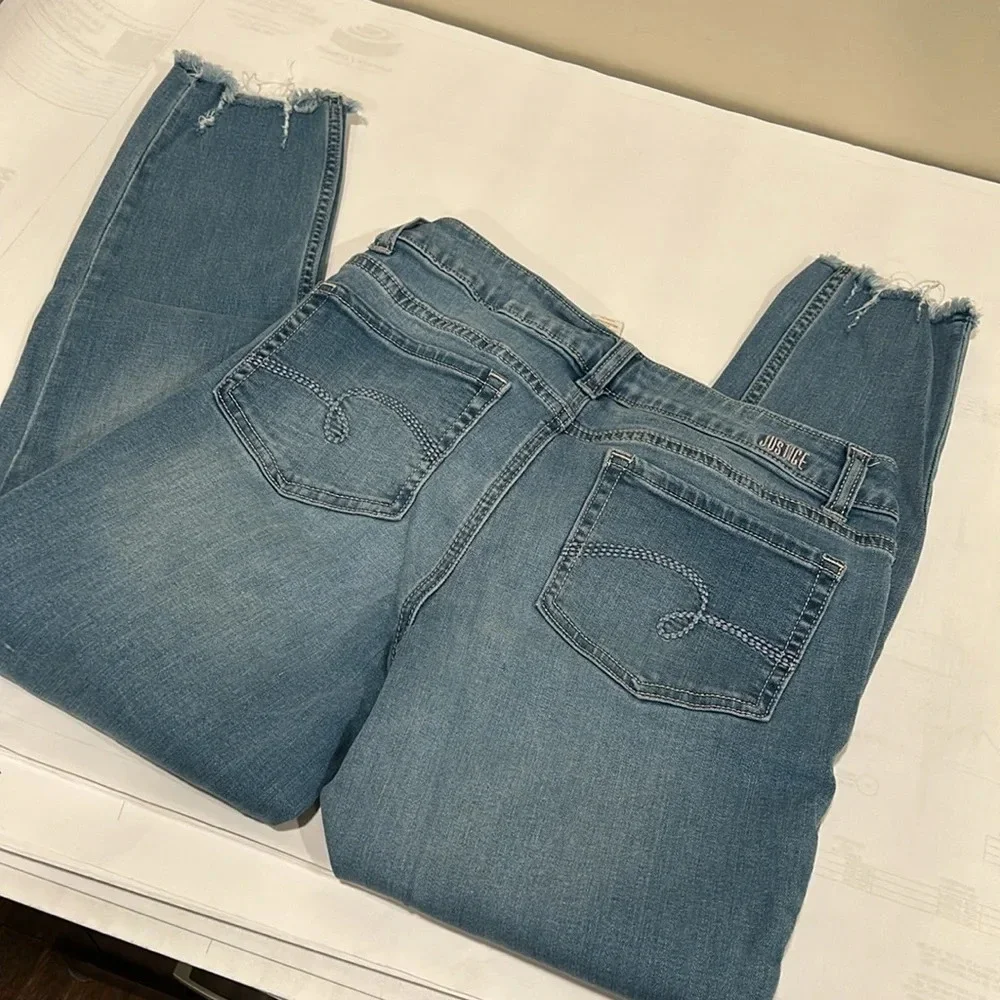 Justice Mid Rise Super Skinny jeans